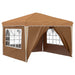 Pop-up partytent 288 x 288 x 245 cm Beige Oxford Stof