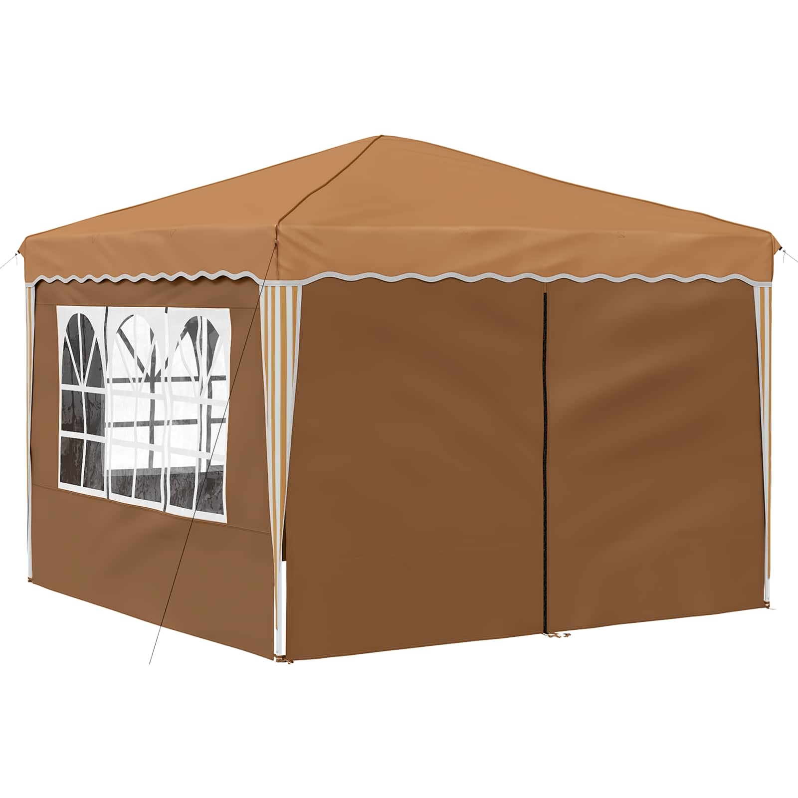 Pop-up partytent 288 x 288 x 245 cm Beige Oxford Stof