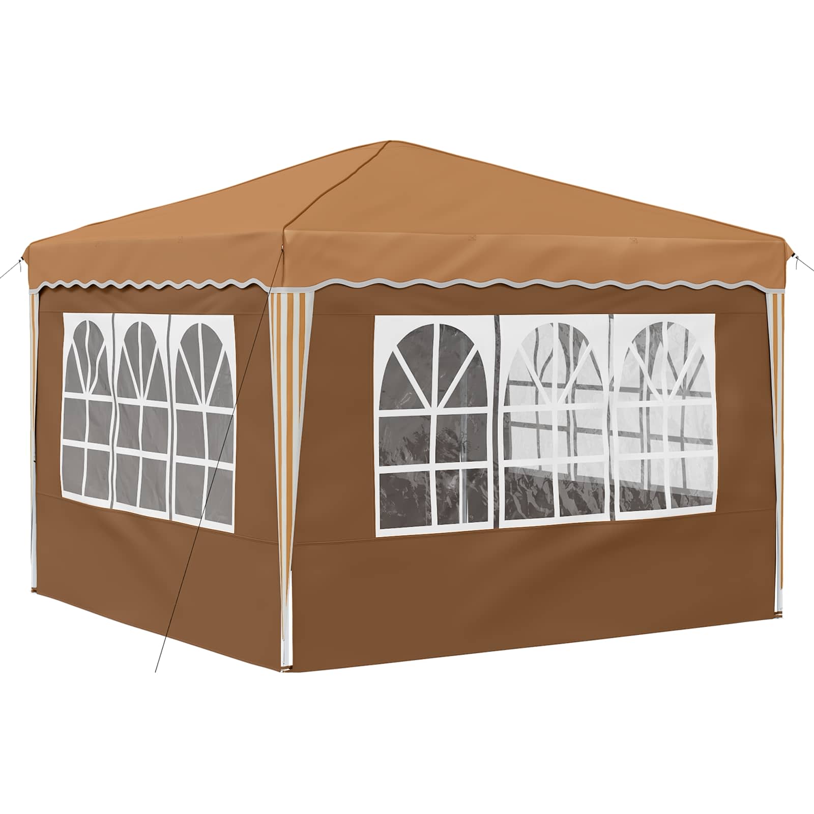 Pop-up partytent 288 x 288 x 245 cm Beige Oxford Stof
