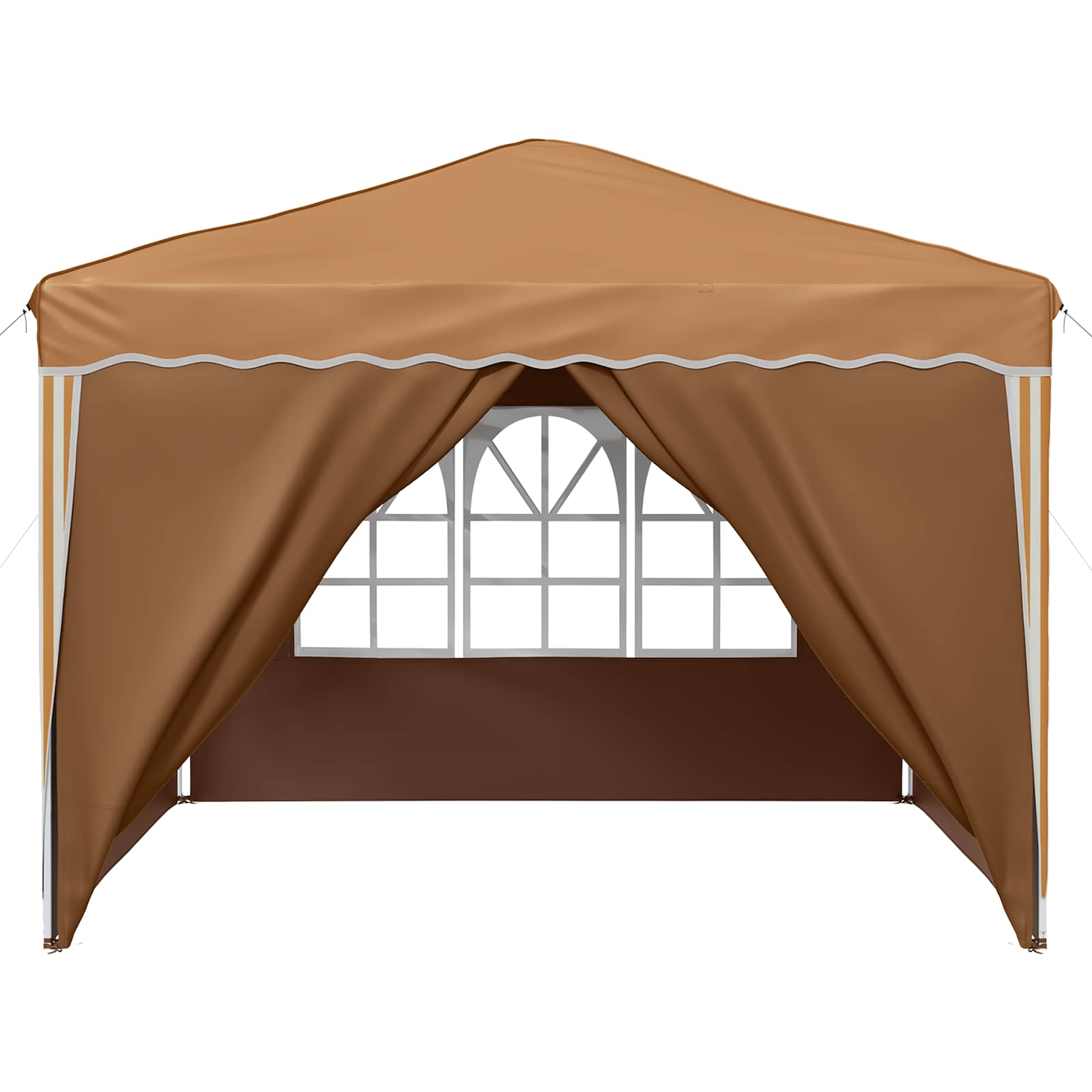Pop-up partytent 288 x 288 x 245 cm Beige Oxford Stof