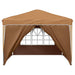 Pop-up partytent 288 x 288 x 245 cm Beige Oxford Stof