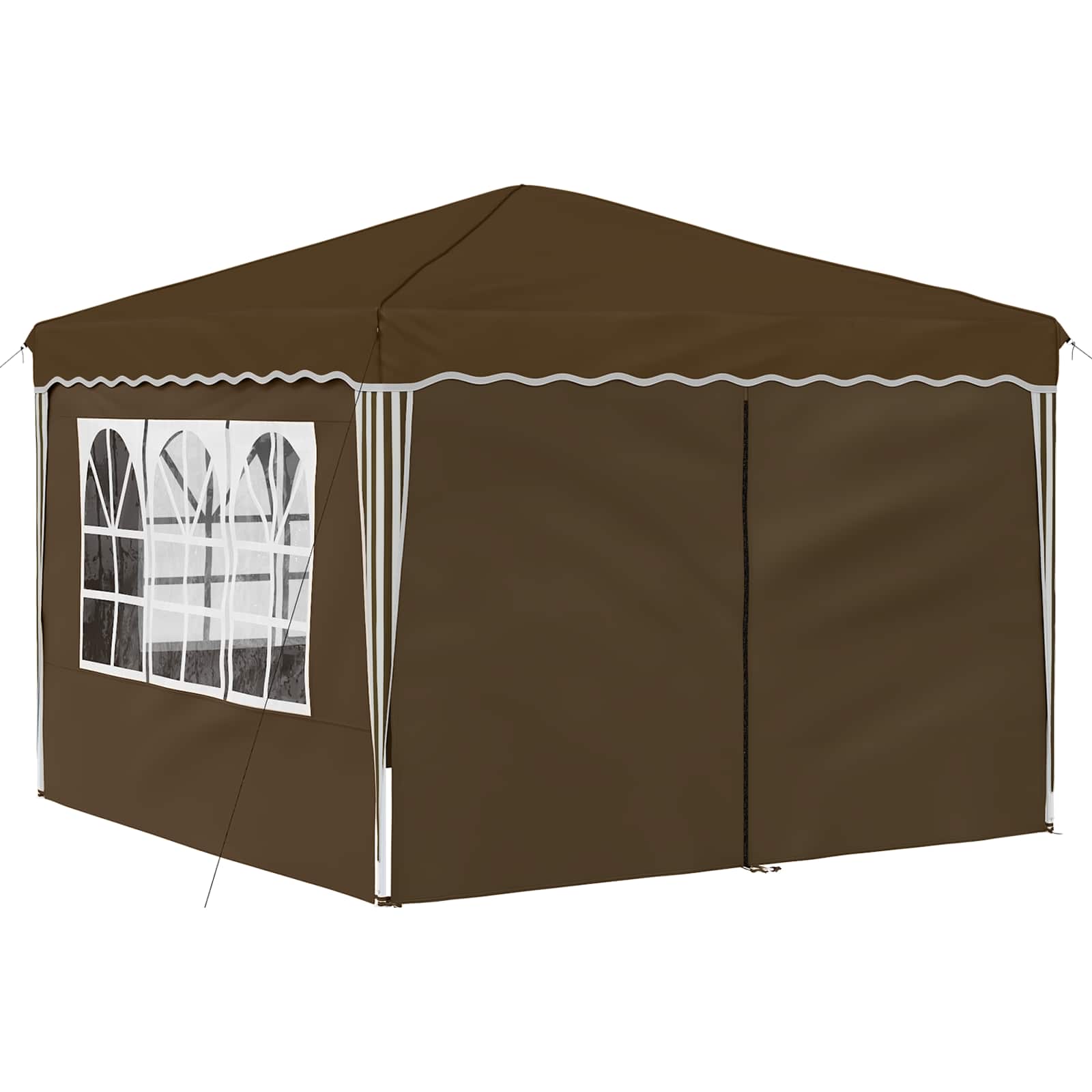 Pop-up partytent 288 x 288 x 245 cm Taupe Oxford Stof