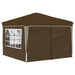 Pop-up partytent 288 x 288 x 245 cm Taupe Oxford Stof