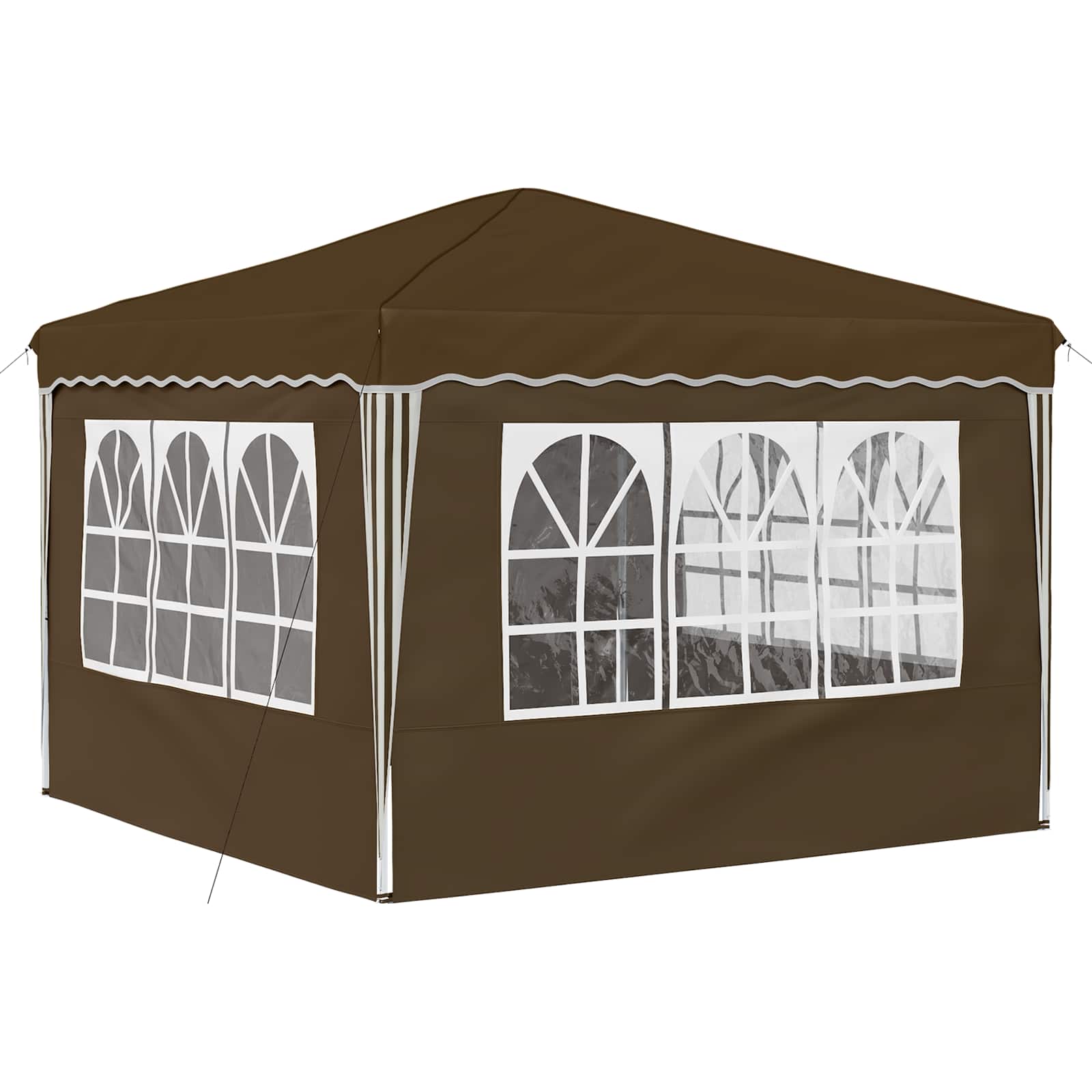 Pop-up partytent 288 x 288 x 245 cm Taupe Oxford Stof