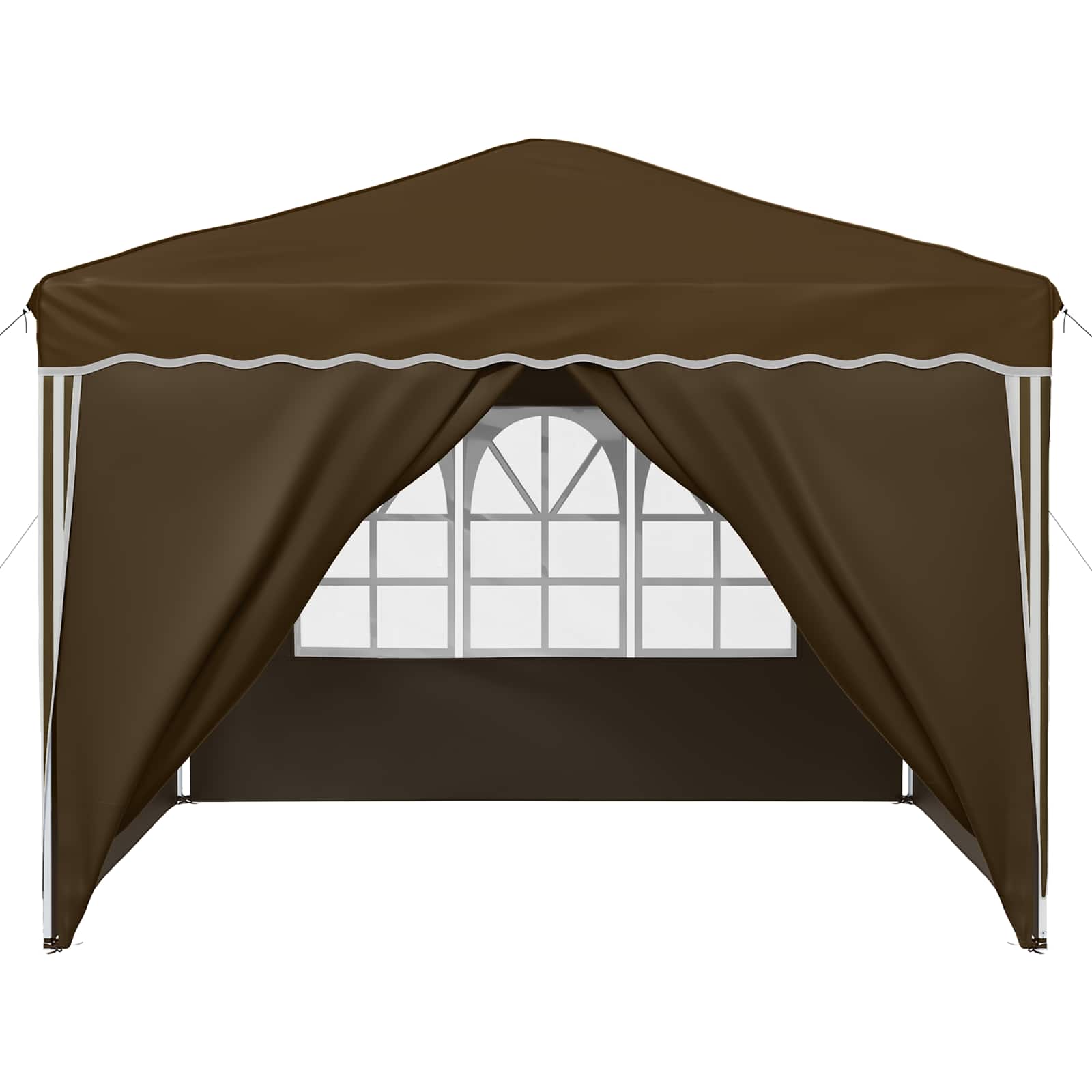 Pop-up partytent 288 x 288 x 245 cm Taupe Oxford Stof