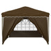 Pop-up partytent 288 x 288 x 245 cm Taupe Oxford Stof