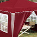 Pop-up partytent 288 x 288 x 245 cm Bordeauxrood Oxford Stof