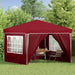 Pop-up partytent 288 x 288 x 245 cm Bordeauxrood Oxford Stof