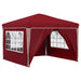 Pop-up partytent 288 x 288 x 245 cm Bordeauxrood Oxford Stof