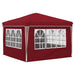Pop-up partytent 288 x 288 x 245 cm Bordeauxrood Oxford Stof