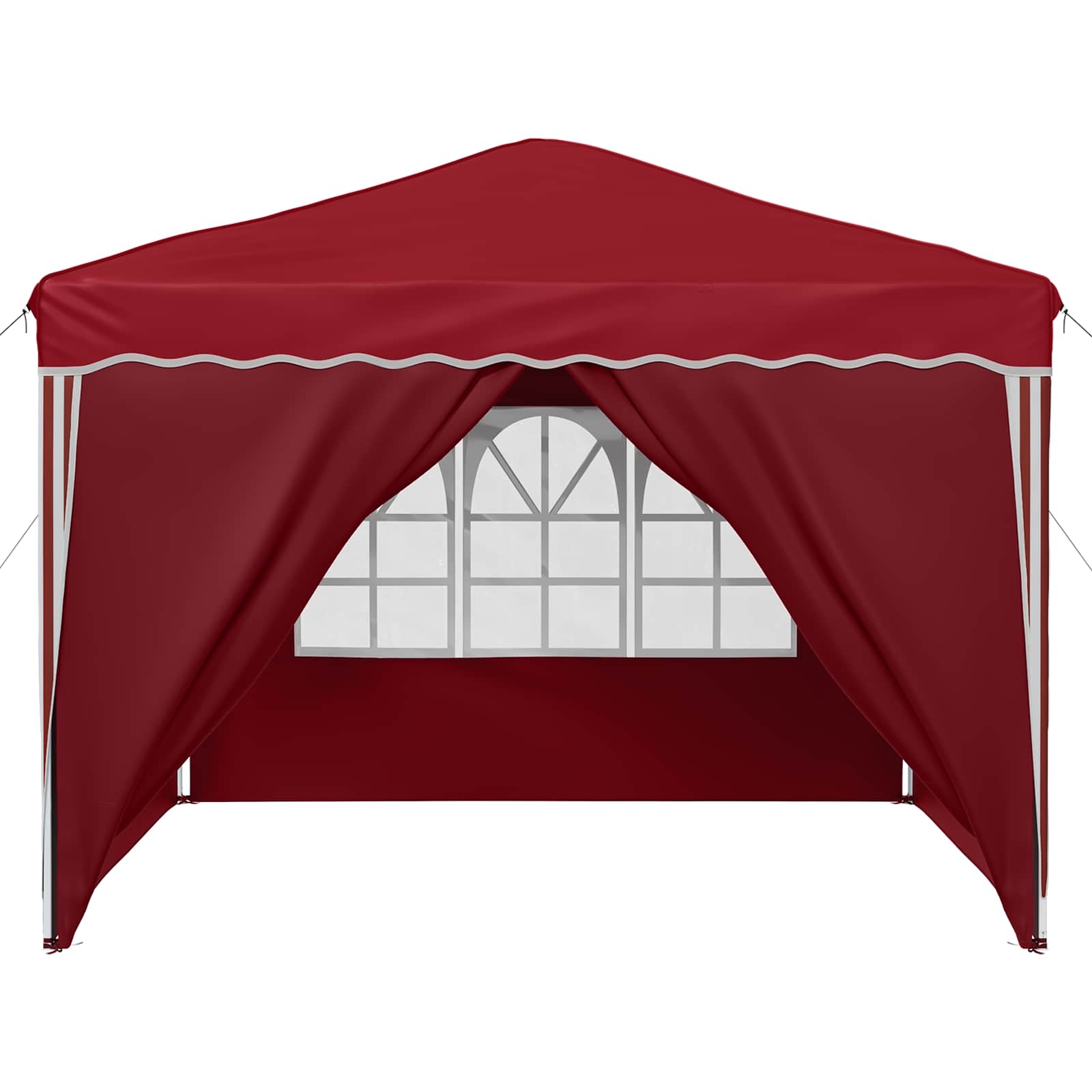 Pop-up partytent 288 x 288 x 245 cm Bordeauxrood Oxford Stof