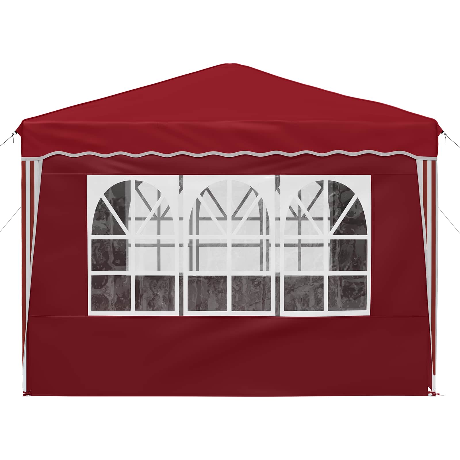 Pop-up partytent 288 x 288 x 245 cm Bordeauxrood Oxford Stof