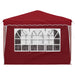 Pop-up partytent 288 x 288 x 245 cm Bordeauxrood Oxford Stof