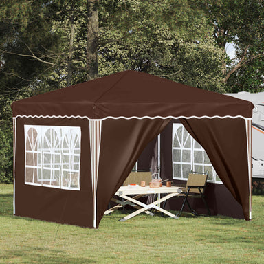 Pop-up partytent 288 x 288 x 245 cm Bruin Oxford Stof