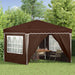 Pop-up partytent 288 x 288 x 245 cm Bruin Oxford Stof