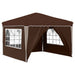 Pop-up partytent 288 x 288 x 245 cm Bruin Oxford Stof