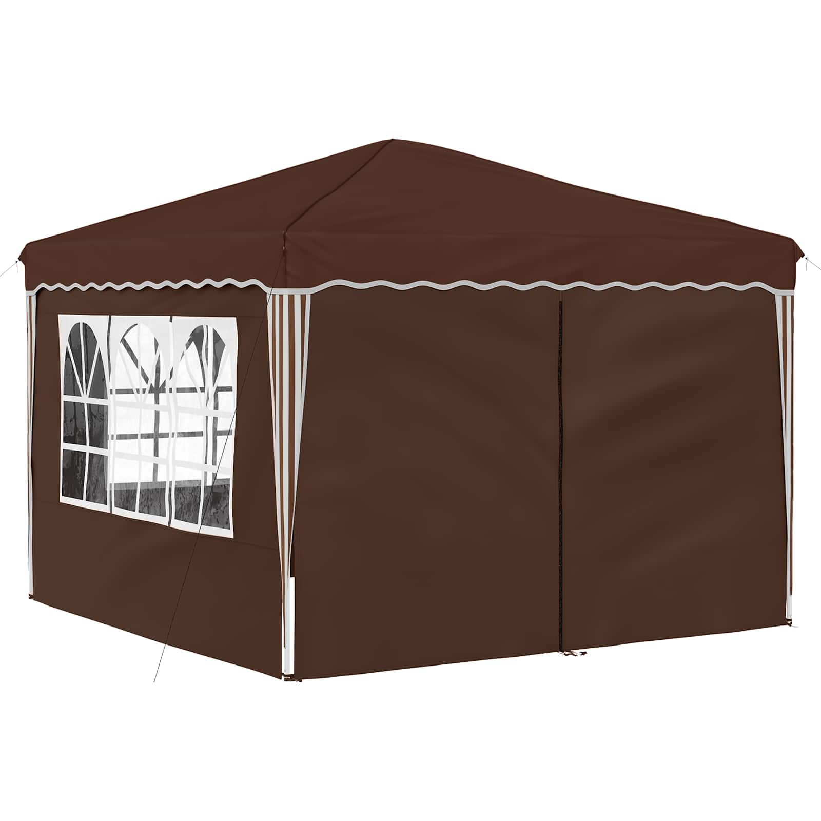Pop-up partytent 288 x 288 x 245 cm Bruin Oxford Stof