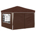 Pop-up partytent 288 x 288 x 245 cm Bruin Oxford Stof