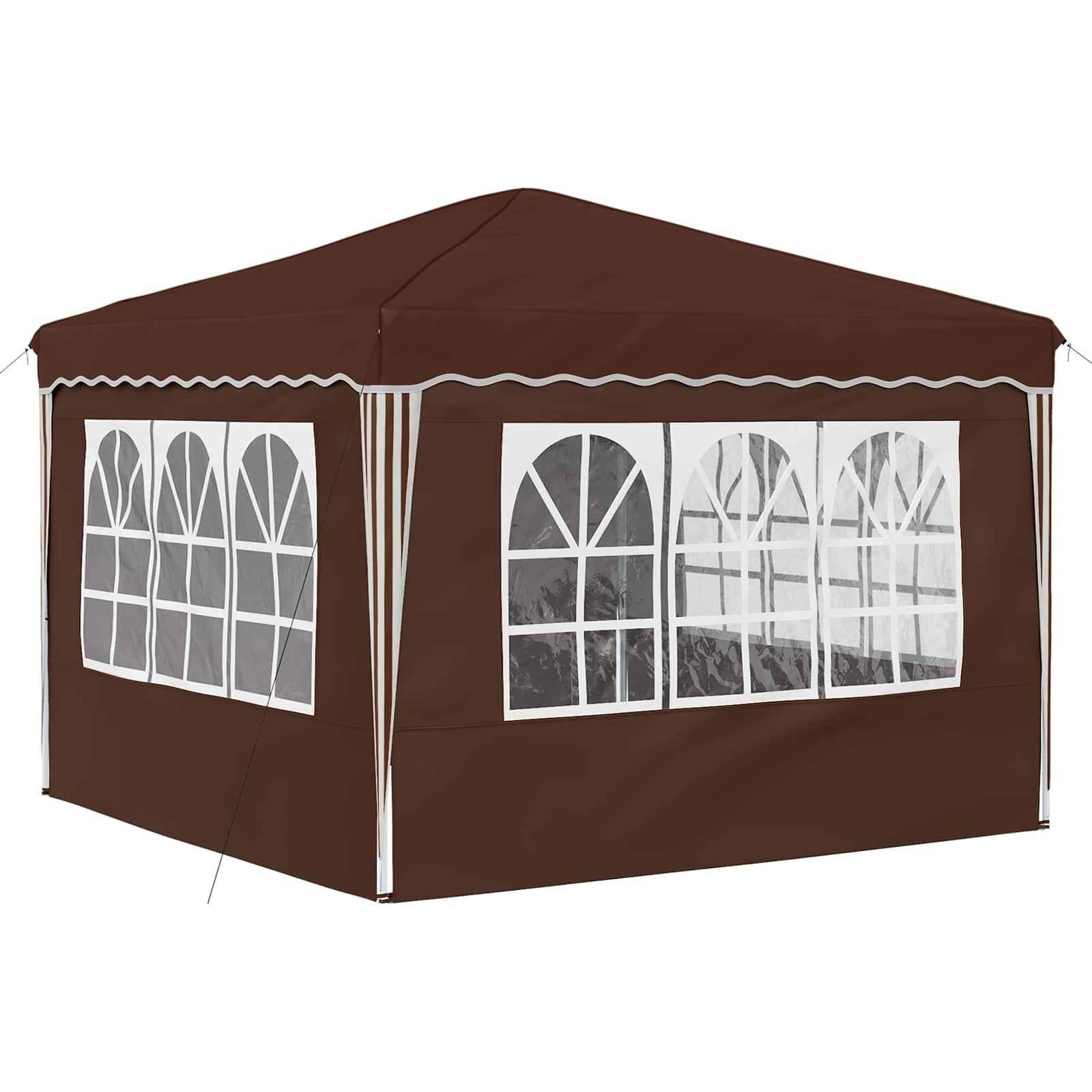 Pop-up partytent 288 x 288 x 245 cm Bruin Oxford Stof