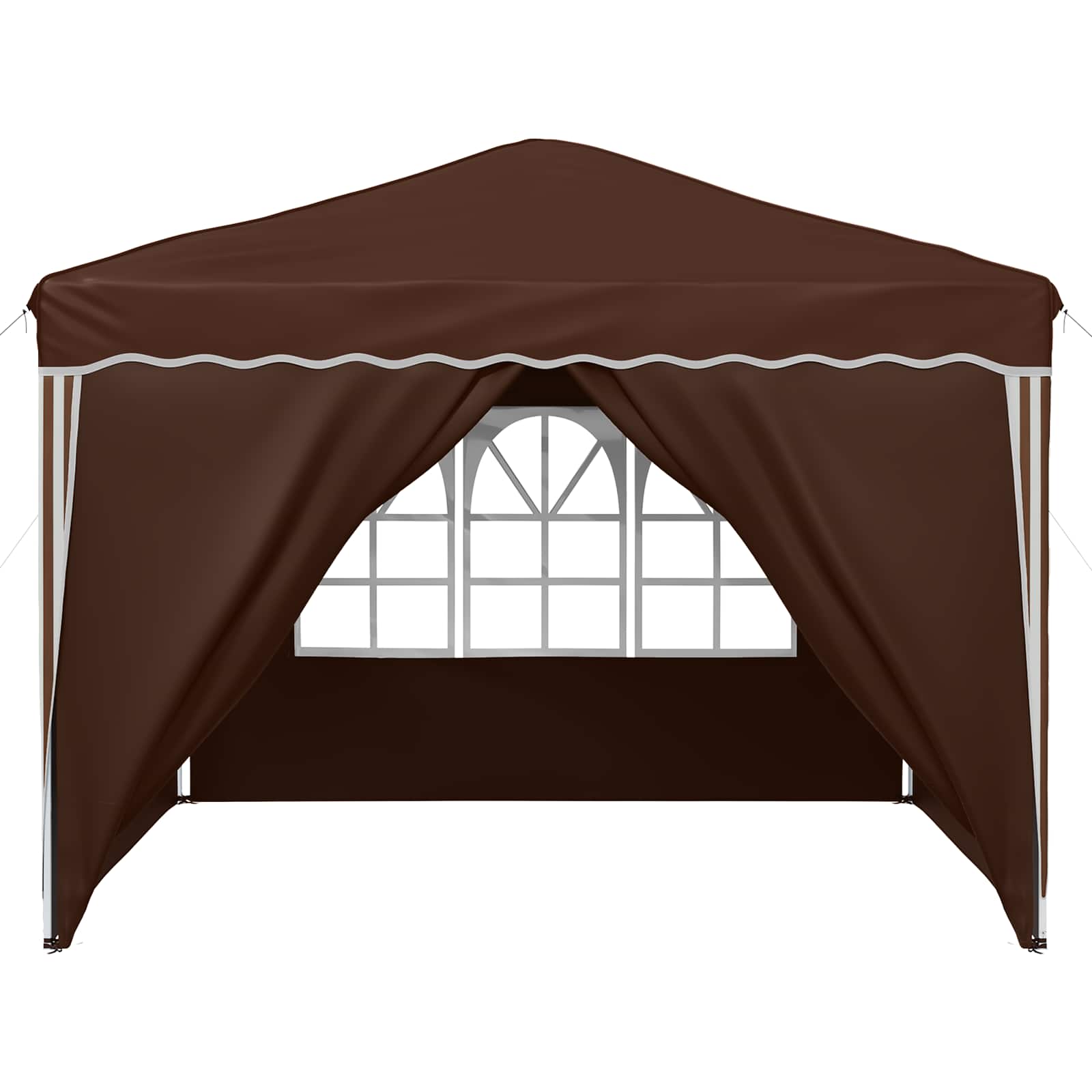 Pop-up partytent 288 x 288 x 245 cm Bruin Oxford Stof