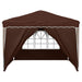 Pop-up partytent 288 x 288 x 245 cm Bruin Oxford Stof