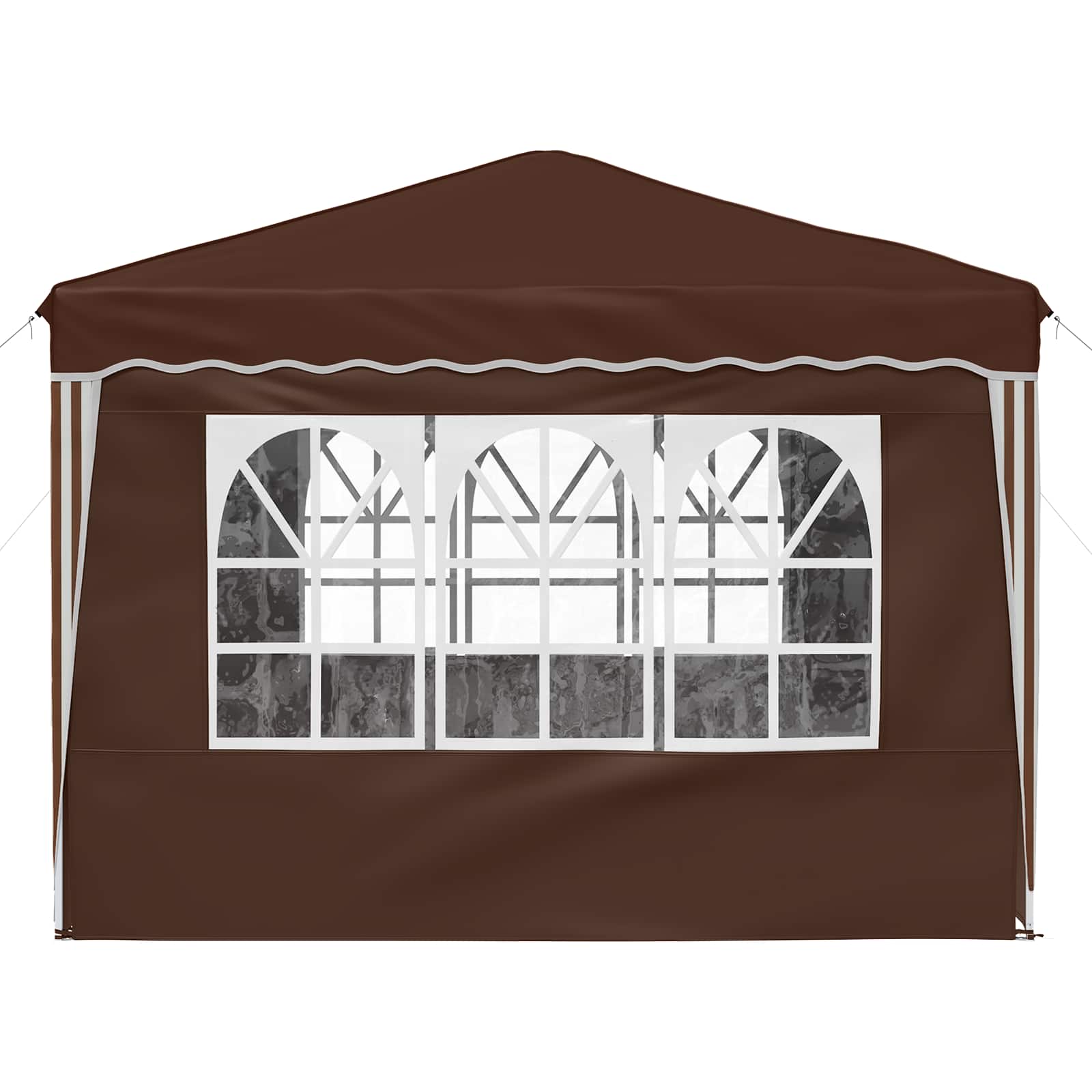 Pop-up partytent 288 x 288 x 245 cm Bruin Oxford Stof