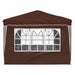 Pop-up partytent 288 x 288 x 245 cm Bruin Oxford Stof