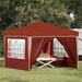 Pop-up partytent 288 x 288 x 245 cm Terracotta Oxford Stof