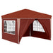 Pop-up partytent 288 x 288 x 245 cm Terracotta Oxford Stof