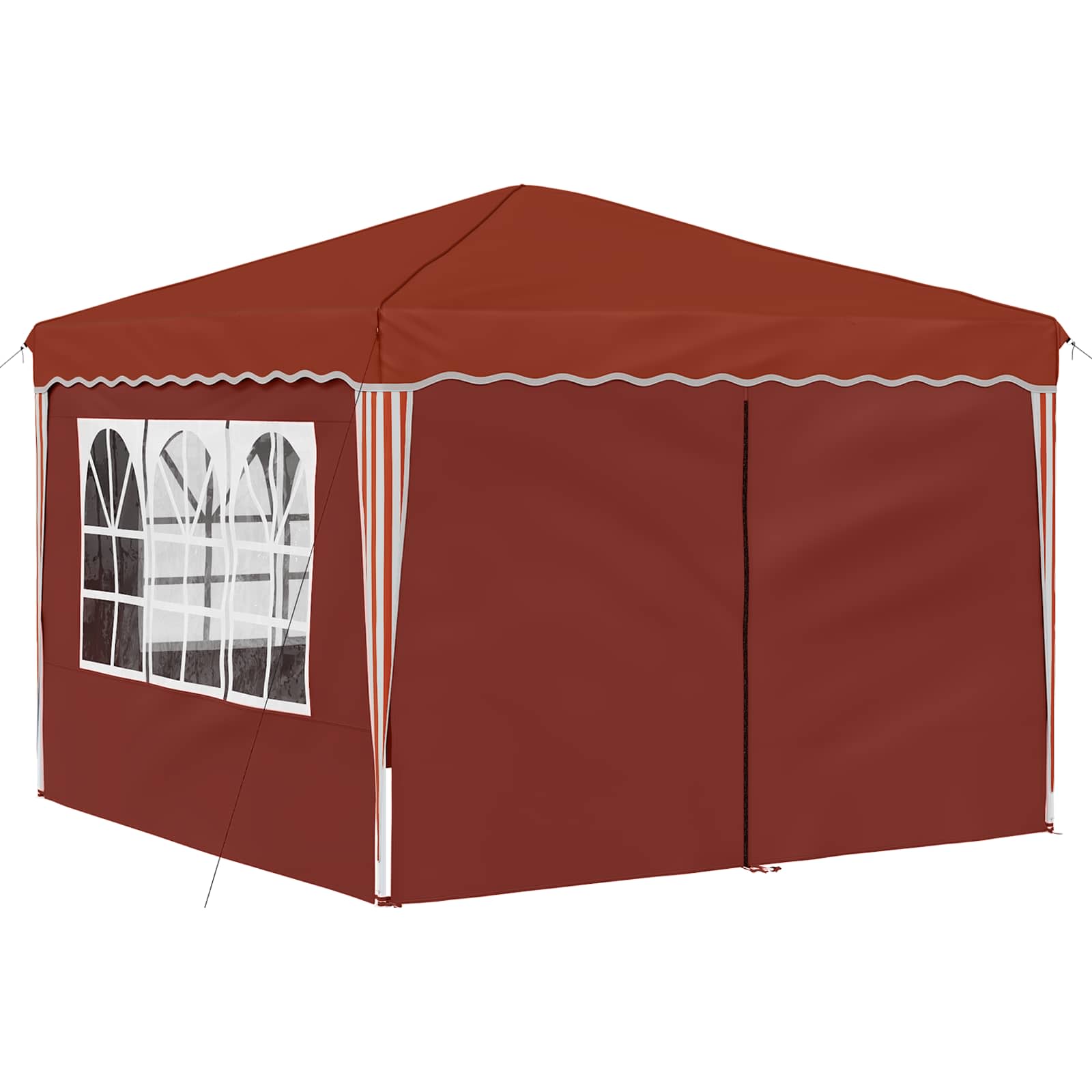 Pop-up partytent 288 x 288 x 245 cm Terracotta Oxford Stof