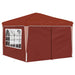 Pop-up partytent 288 x 288 x 245 cm Terracotta Oxford Stof