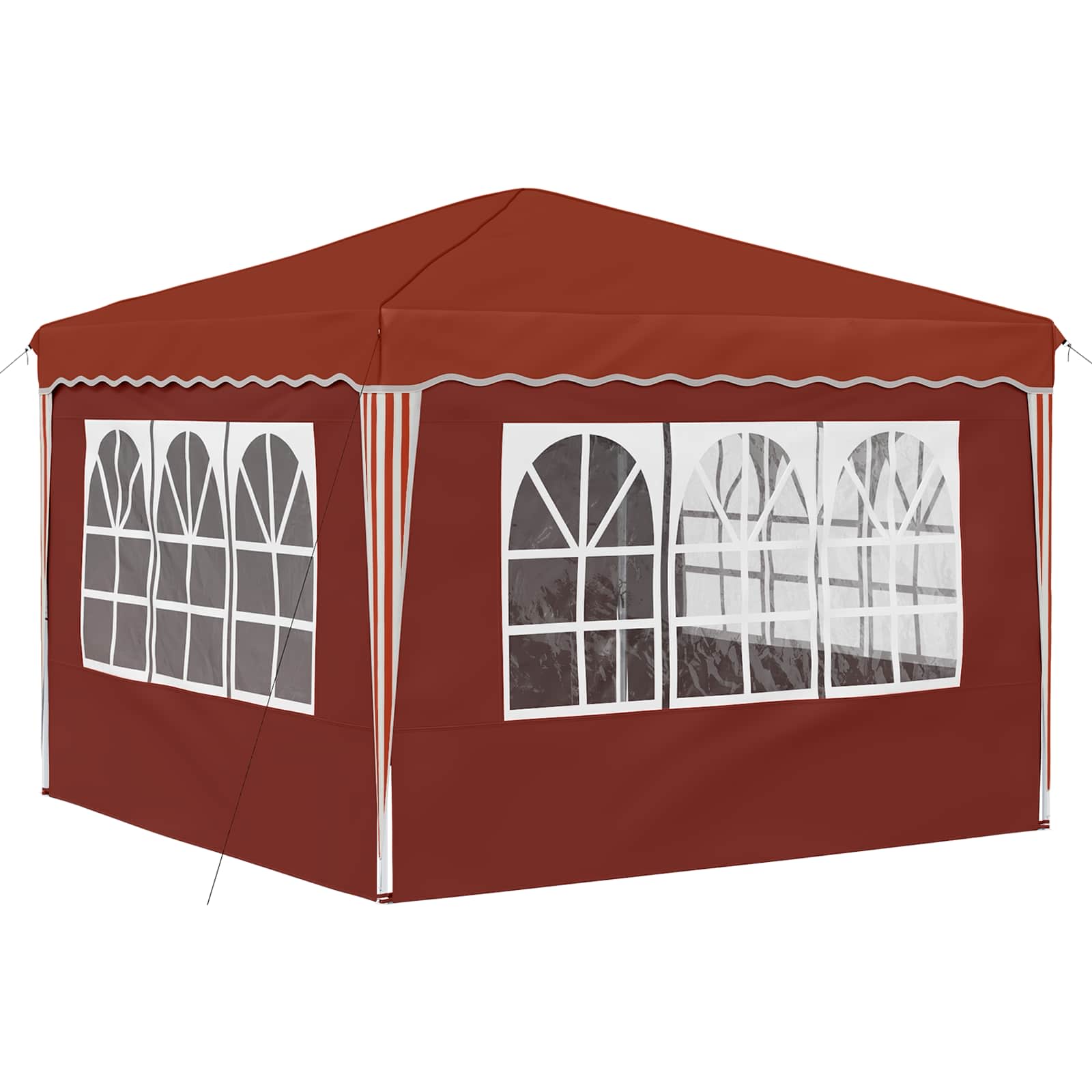 Pop-up partytent 288 x 288 x 245 cm Terracotta Oxford Stof