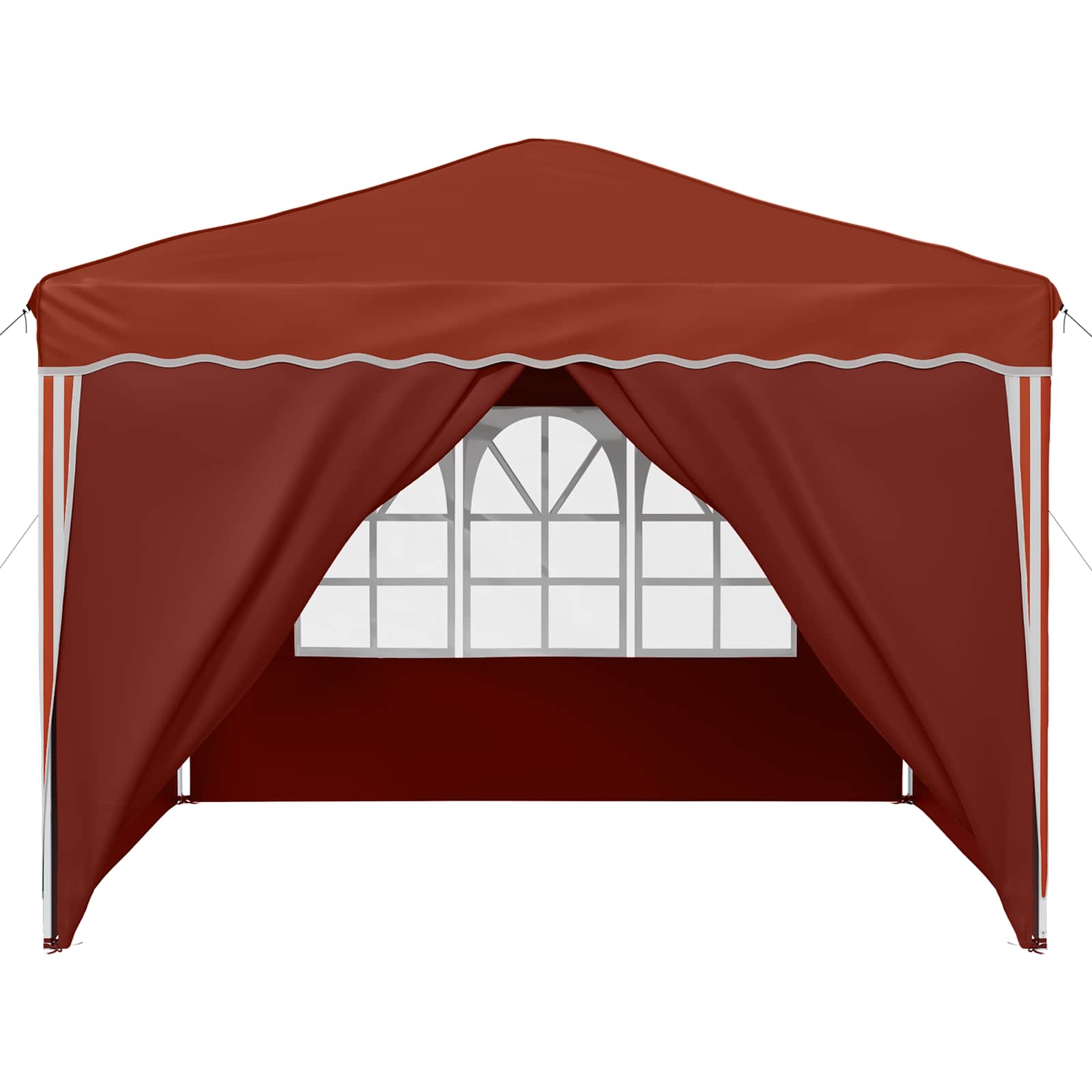 Pop-up partytent 288 x 288 x 245 cm Terracotta Oxford Stof
