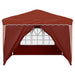 Pop-up partytent 288 x 288 x 245 cm Terracotta Oxford Stof