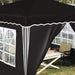 Pop-up partytent 288 x 288 x 245 cm Zwart Oxford Stof