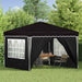 Pop-up partytent 288 x 288 x 245 cm Zwart Oxford Stof