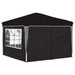 Pop-up partytent 288 x 288 x 245 cm Zwart Oxford Stof