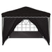 Pop-up partytent 288 x 288 x 245 cm Zwart Oxford Stof