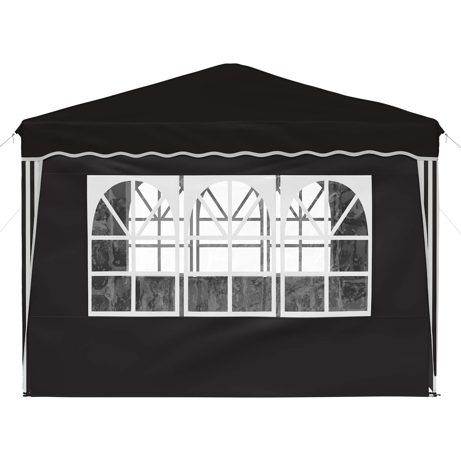 Pop-up partytent 288 x 288 x 245 cm Zwart Oxford Stof