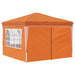 Pop-up partytent 288 x 288 x 245 cm Oranje Oxford Stof