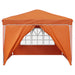 Pop-up partytent 288 x 288 x 245 cm Oranje Oxford Stof