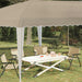 Pop-up partytent 575 x 290 x 245 cm Crèmekleurig