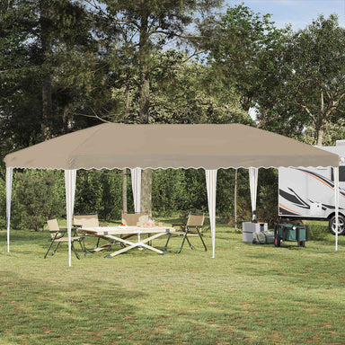 Pop-up partytent 575 x 290 x 245 cm Crèmekleurig