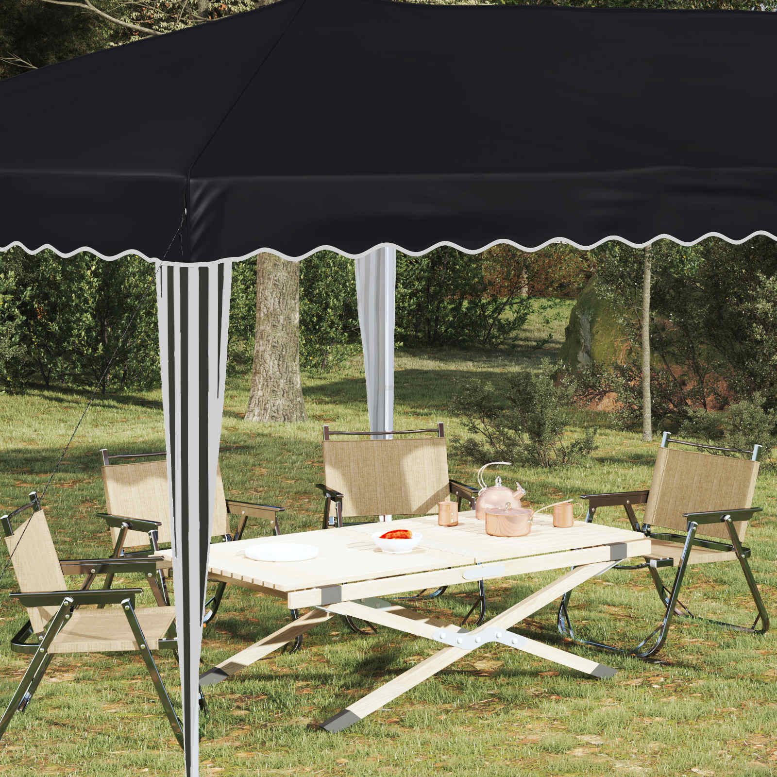 Pop-up partytent 575 x 290 x 245 cm Antraciet