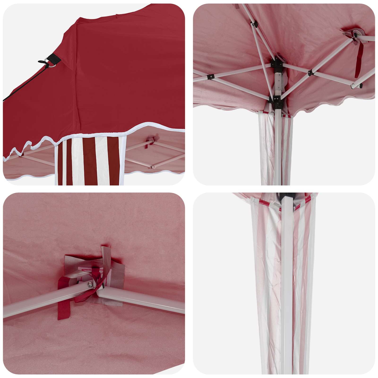 Pop-up partytent 575 x 290 x 245 cm Bordeauxrood