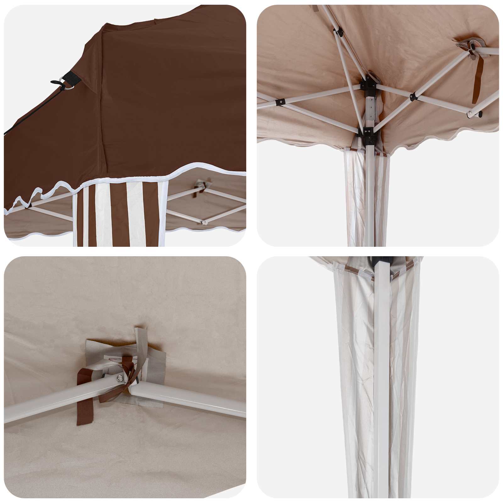 Pop-up partytent 575 x 290 x 245 cm Bruin