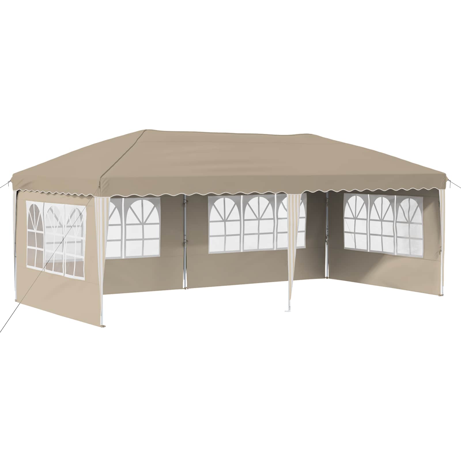 Pop-up partytent 575 x 289 x 245 cm Crèmekleurig