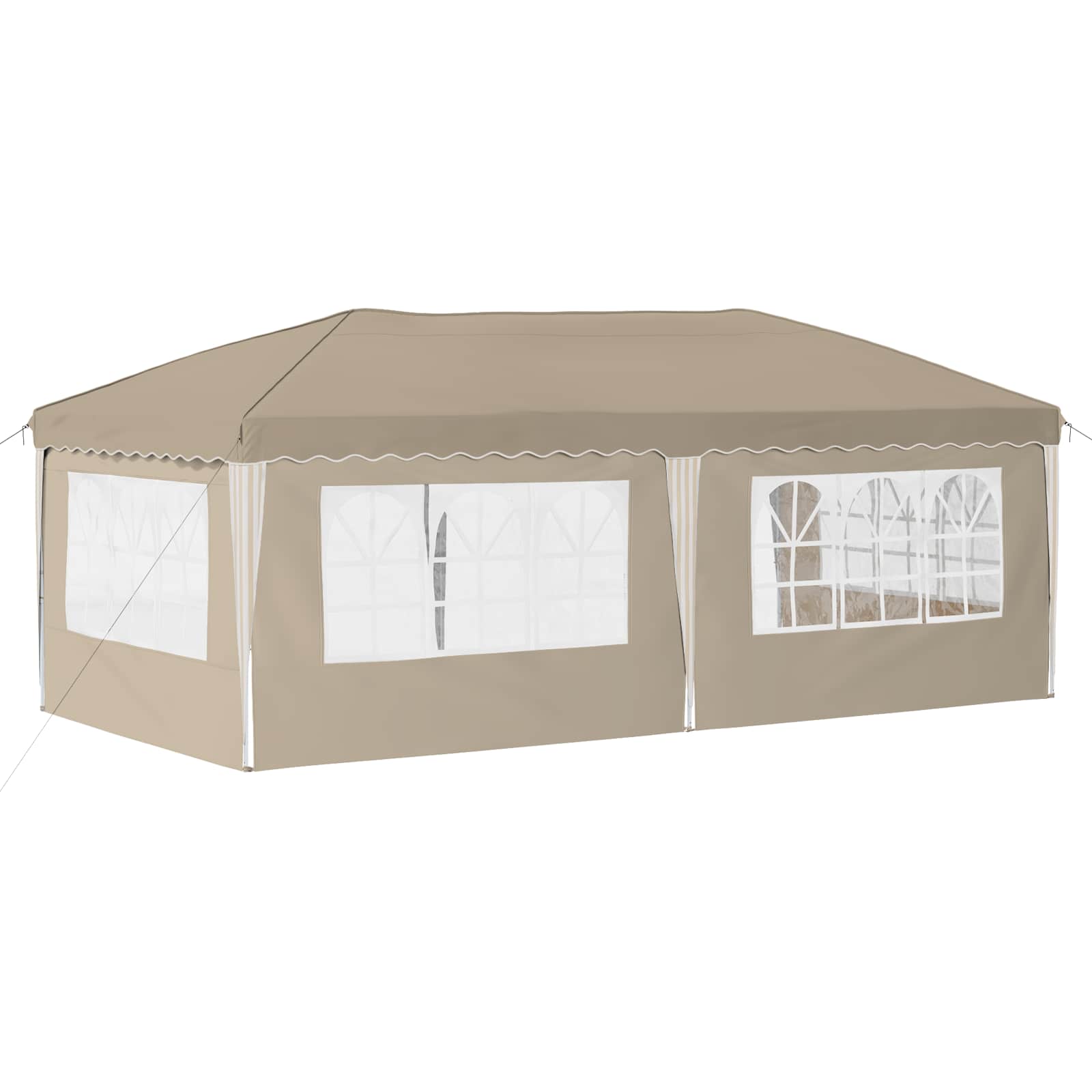 Pop-up partytent 575 x 289 x 245 cm Crèmekleurig