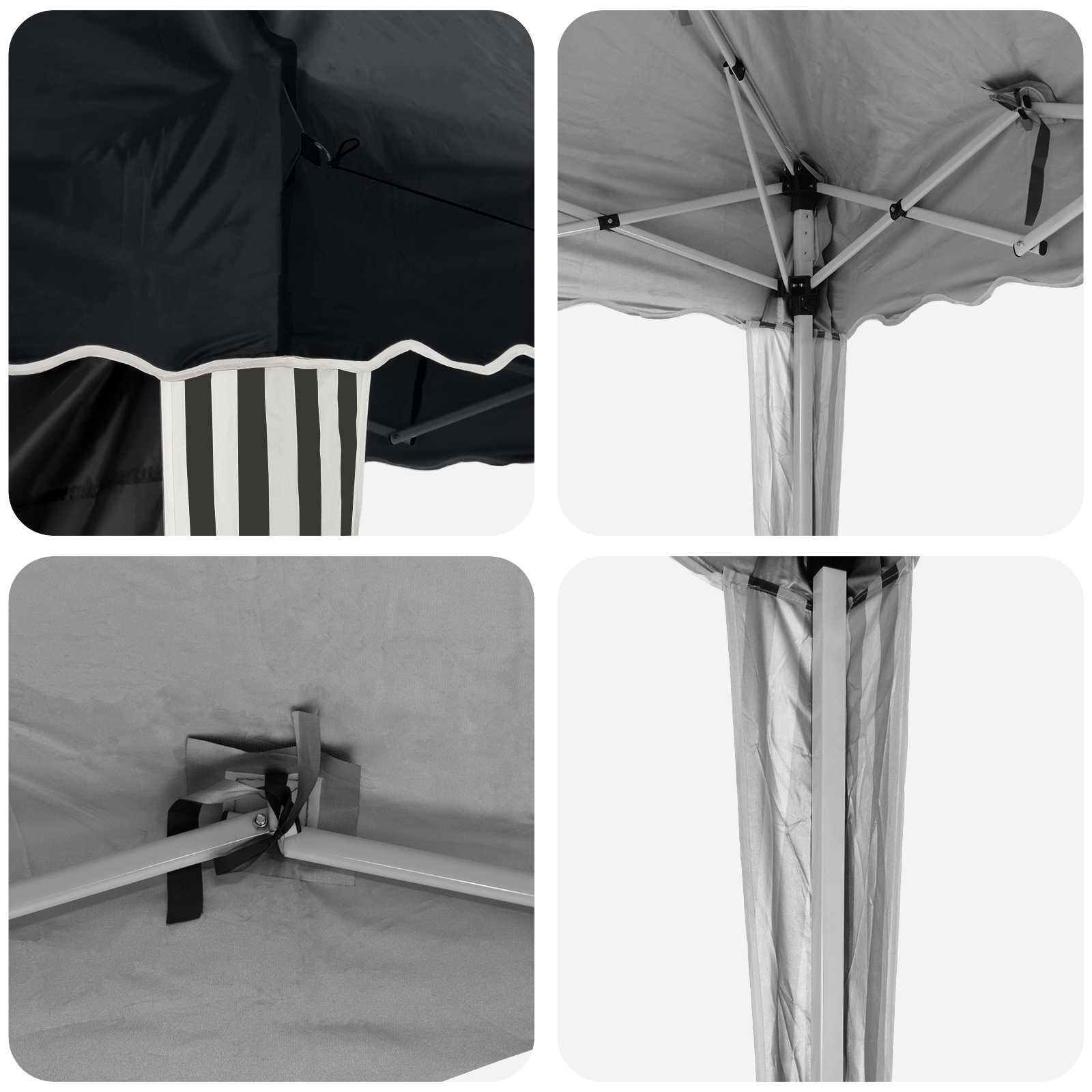 Pop-up partytent 575 x 289 x 245 cm Antraciet