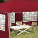 Pop-up partytent 575 x 289 x 245 cm Bordeauxrood